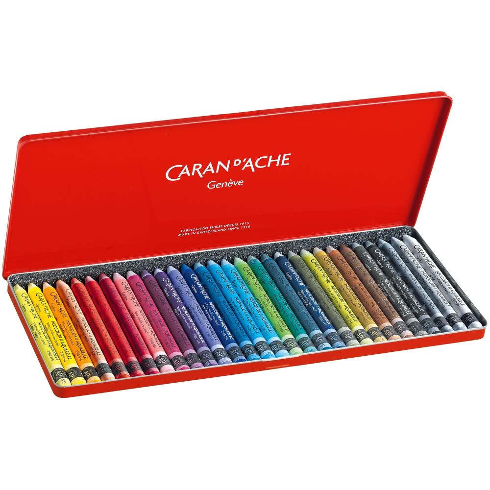 Caran D'Ache NeoColor II Water Soluble Wax Pastel Set - 30 pack - Crafty Divas