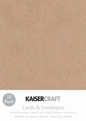 Card & Envolope PK C6 - Kraft - Crafty Divas