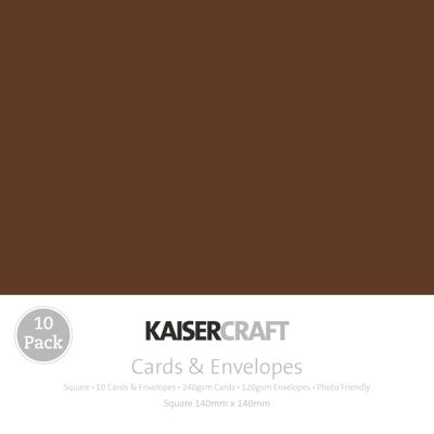 Cards & Envelopes Pack- Brown - Crafty Divas