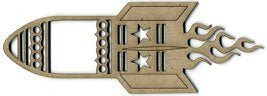 Chipboard Embellishments- Rocket - Crafty Divas