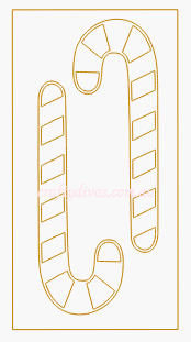 Chipboard Shapes - Candy Cane Singles - Crafty Divas