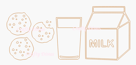 Chipboard Shapes - Milk and Cookies - Crafty Divas