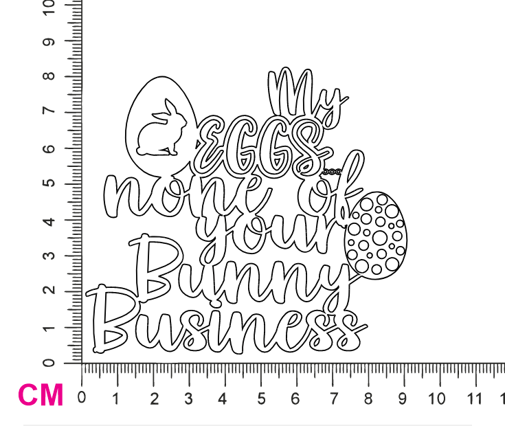 Chipboard Shapes - None of your Bunny Business Small - Crafty Divas