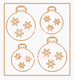 Chipboard Shapes - Poinsettia Baubles - Crafty Divas