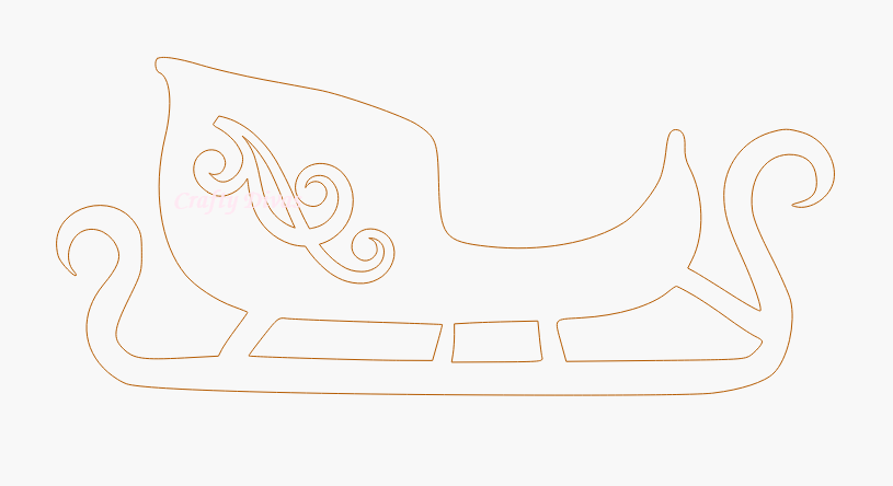 Chipboard Shapes - Sleigh - Crafty Divas