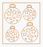 Chipboard Shapes - Star Baubles - Crafty Divas