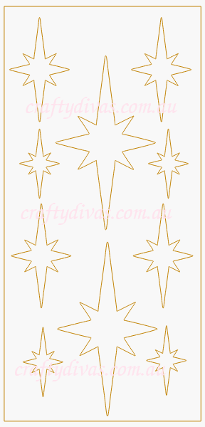 Chipboard Shapes - Twinkle Stars Multi - Crafty Divas