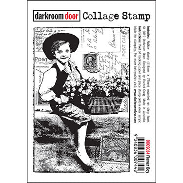 Collage Stamp - Flower Boy - Crafty Divas