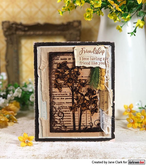 Collage Stamp - Jolly Jonquils - Crafty Divas