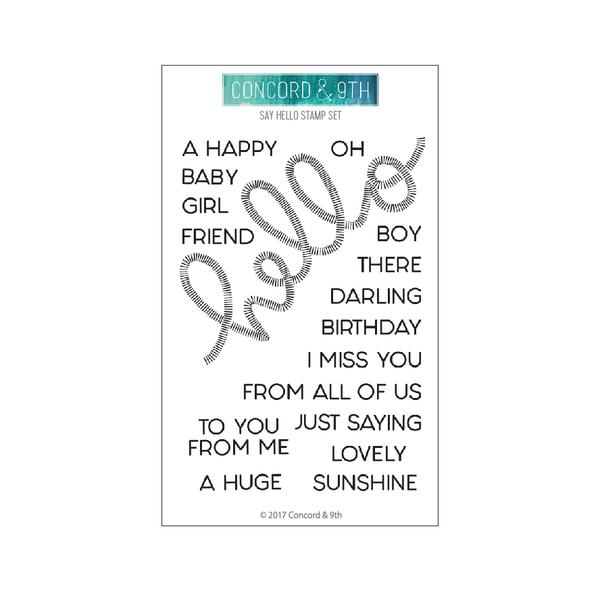 Concord & 9th Stamp SAY HELLO - Crafty Divas