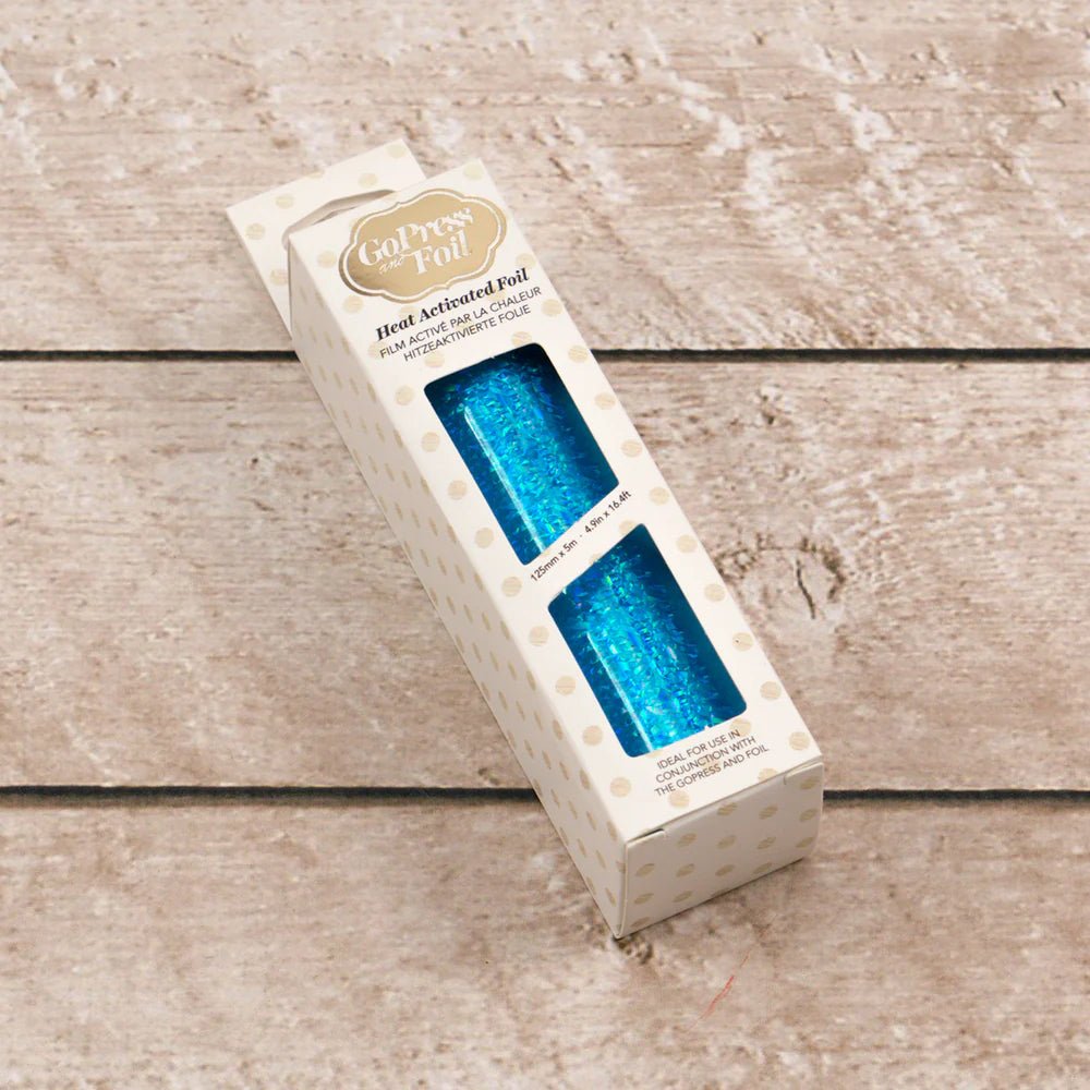 Couture Creations Heat Activated Foil - Cyan Iridescent Flakes Pattern - Crafty Divas