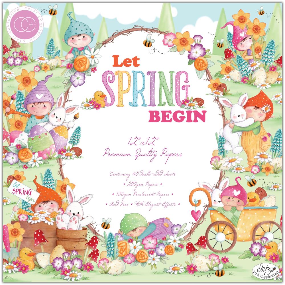 Craft Consortium Double-Sided Paper Pad 12X12 - Let Spring Begin - Crafty Divas