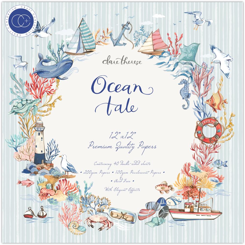Craft Consortium Double-Sided Paper Pad 12X12 - Ocean Tale - Crafty Divas