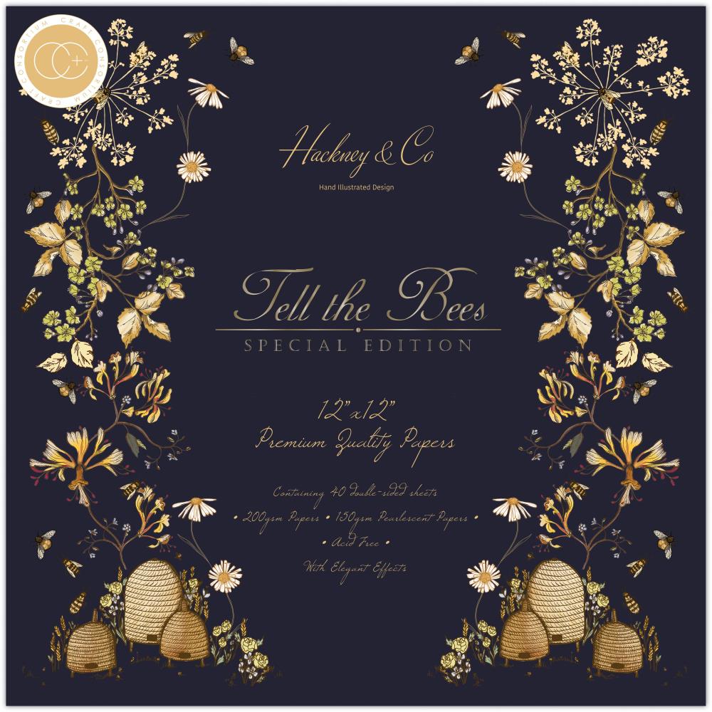 Craft Consortium Double-Sided Paper Pad 12X12 - Tell The Bees - Special Edition - Crafty Divas