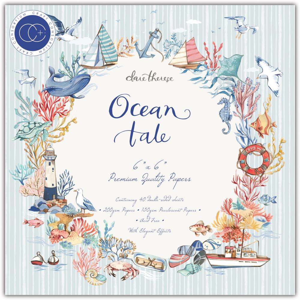 Craft Consortium Double-Sided Paper Pad 6X6 - Ocean Tale - Crafty Divas