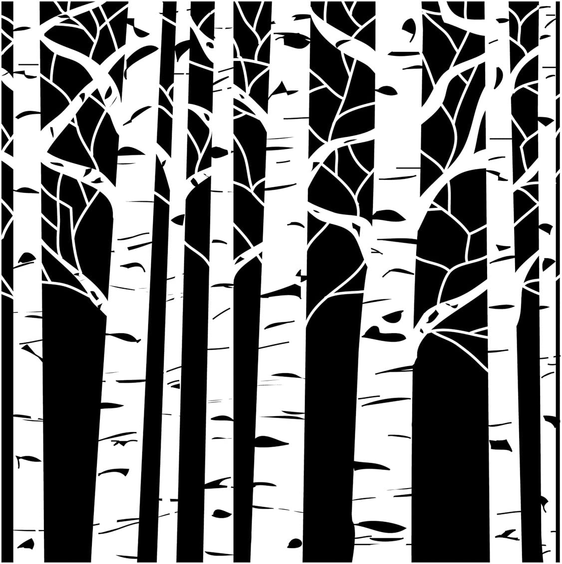 Crafters Workshop Template 12x12 - Birch Trees - Crafty Divas