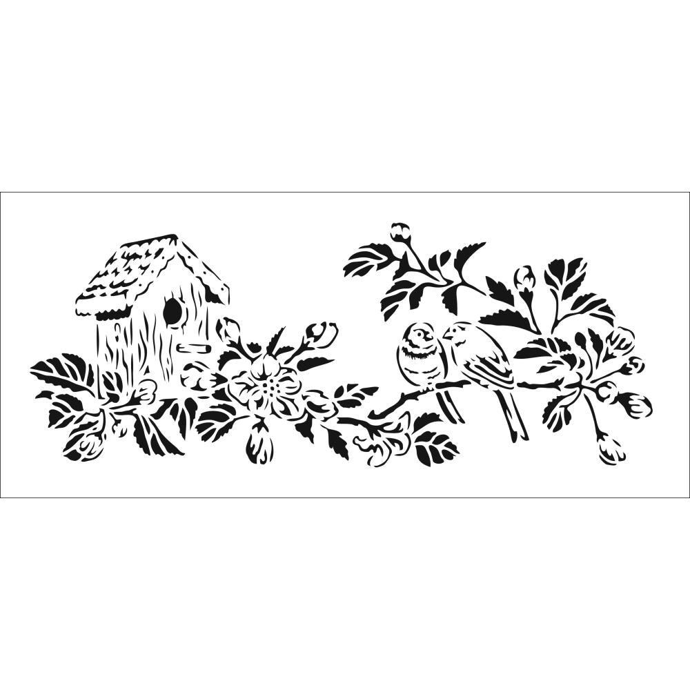 Crafter's Workshop Template 4X9 - Birdhouse Couple - Crafty Divas
