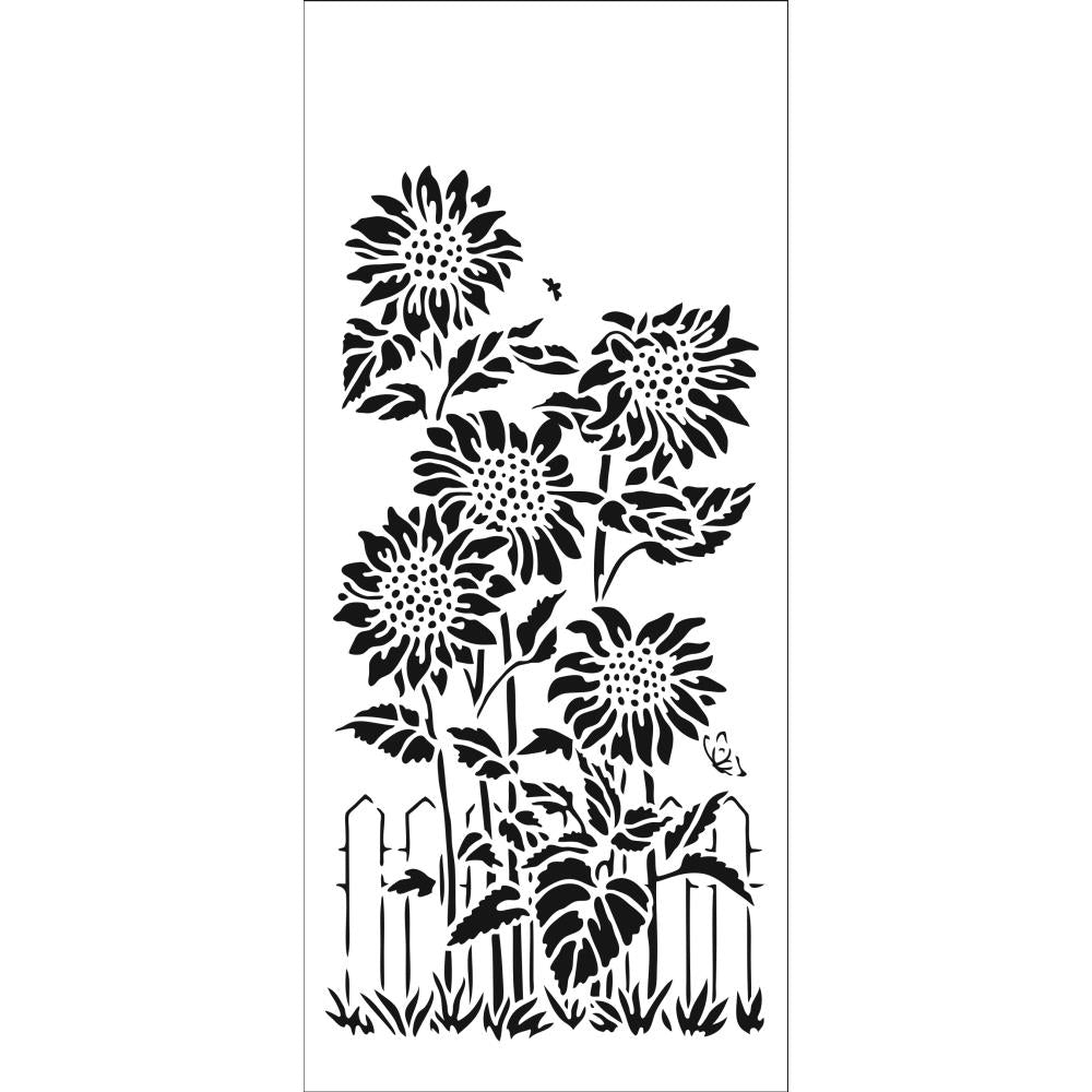 Crafter's Workshop Template 4X9 - Sunflower Friends - Crafty Divas