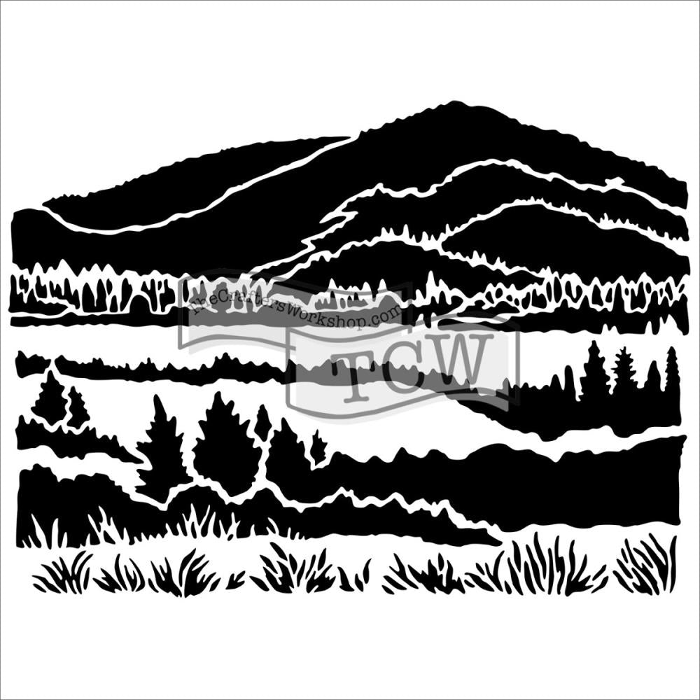 Crafter's Workshop Template 6"X6"- Mountain View - Crafty Divas
