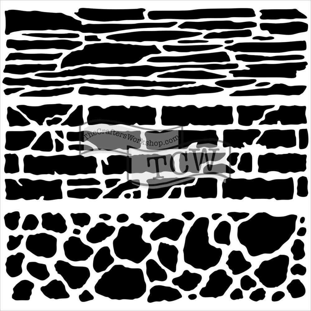 Crafter's Workshop Template 6"X6" - Rock Wall - Crafty Divas