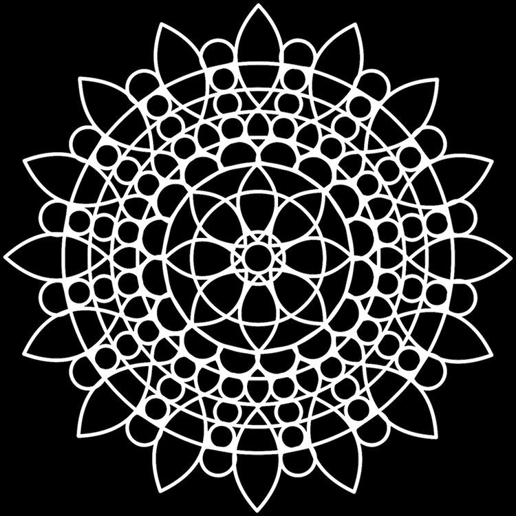 Crafters Workshop Template 6X6 - Sunflower Mandala - Crafty Divas