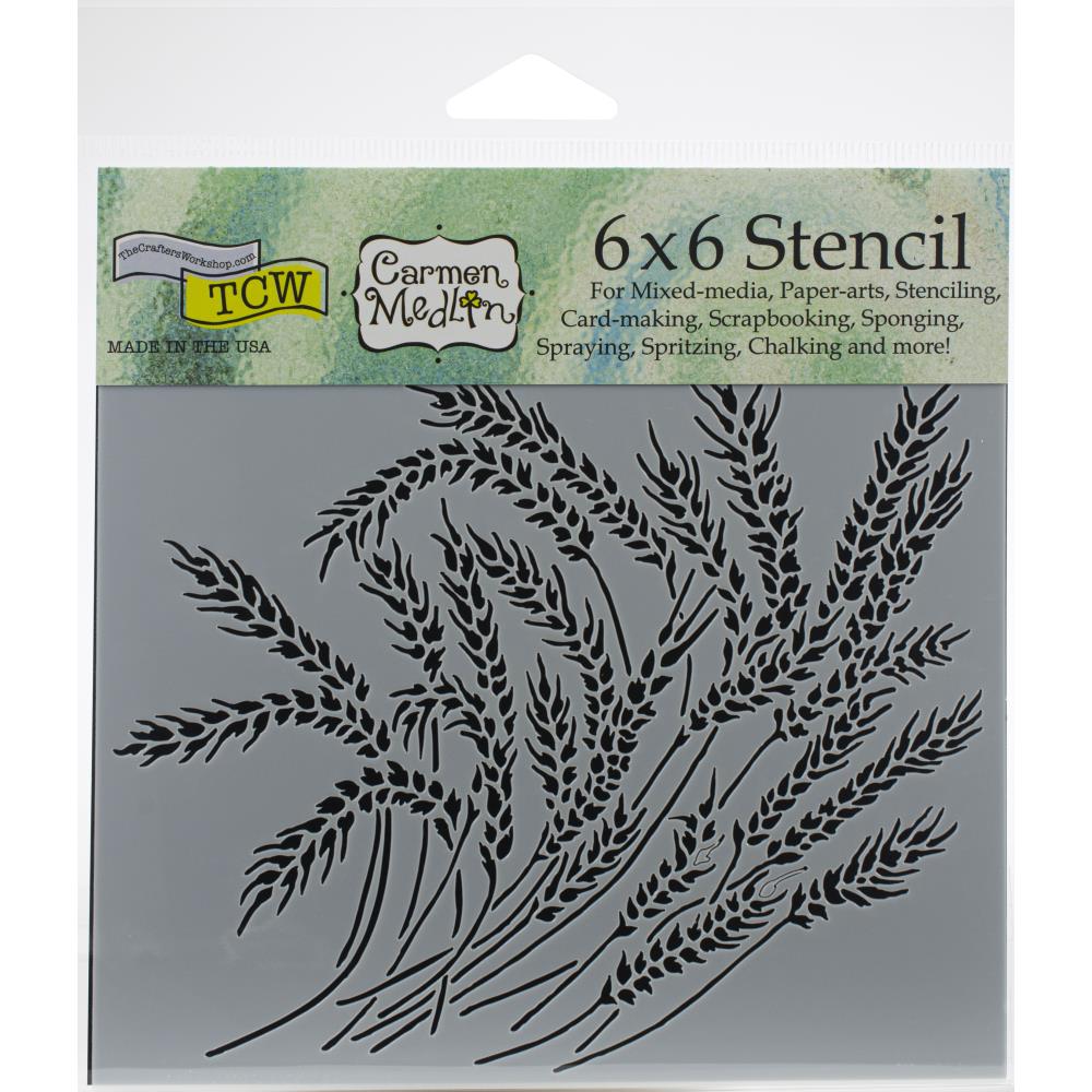 Crafter's Workshop Template 6X6 - Wheat Stalks - Crafty Divas