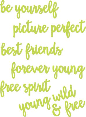 Decorative Die Be Yourself Word Pack - Crafty Divas