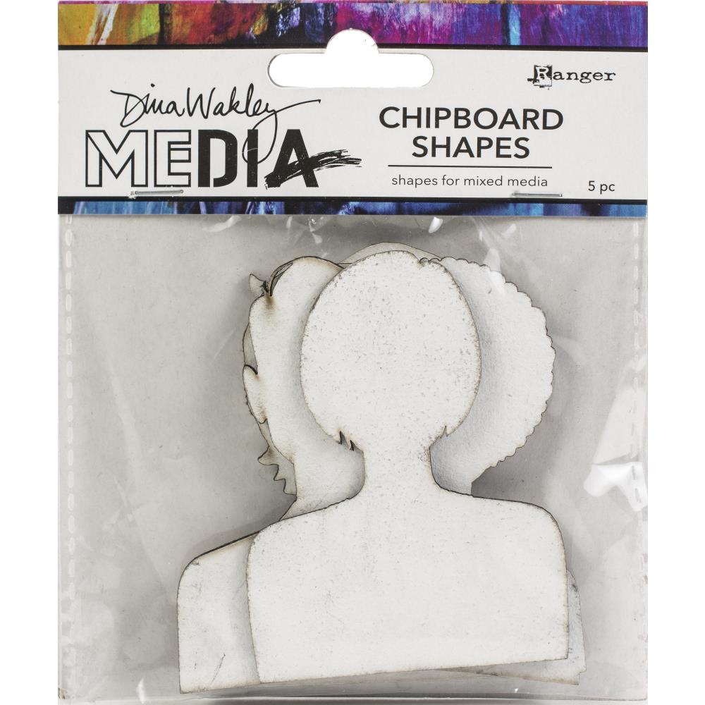 Dina Wakley Media Chipboard Shapes - Passport Photos - Crafty Divas