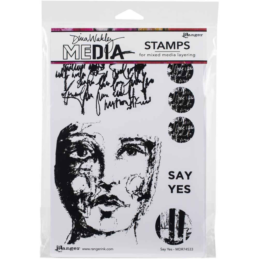 Dina Wakley Media Cling Stamps - Say Yes - Crafty Divas
