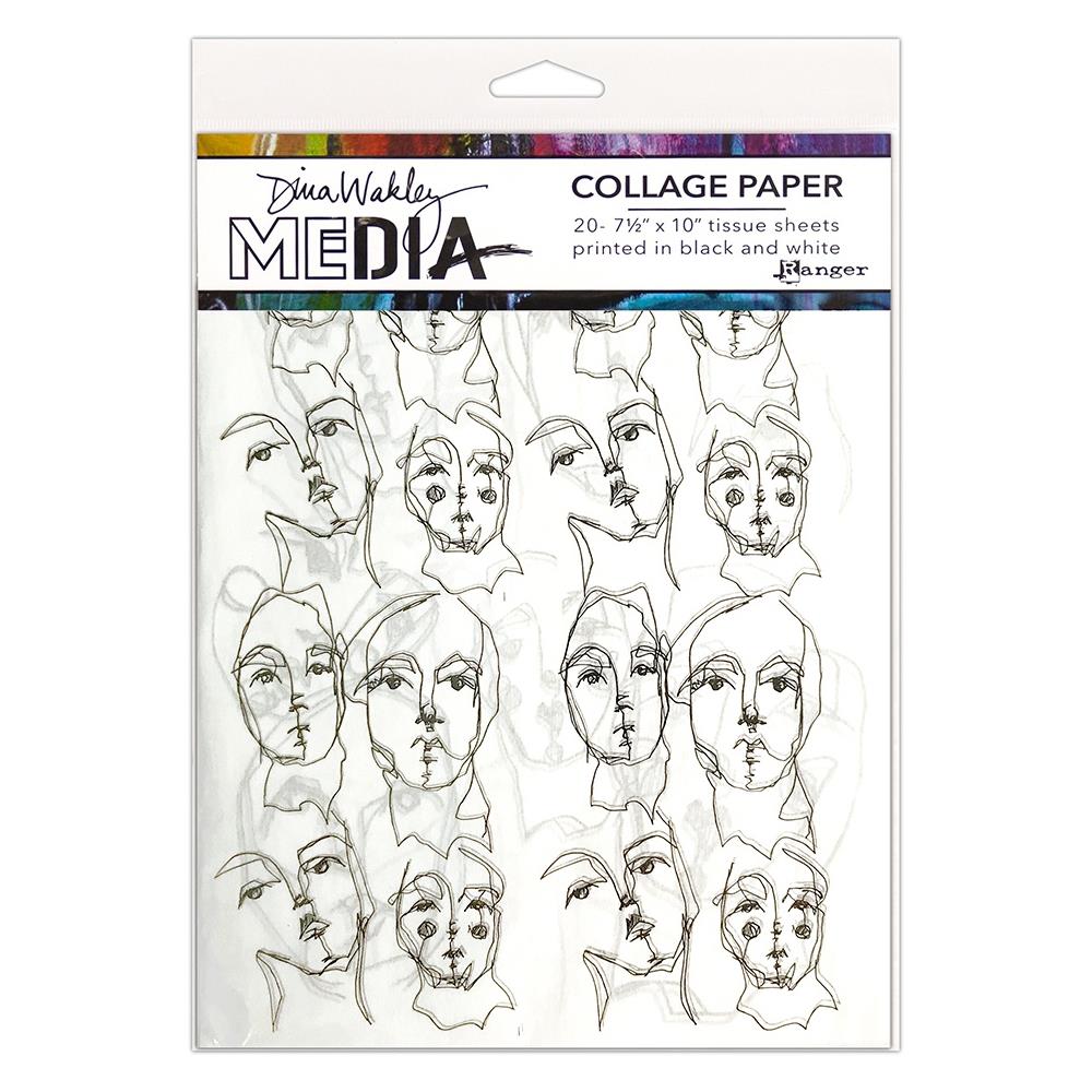 Dina Wakley Media Collage Tissue Paper - Church Doodles - Crafty Divas