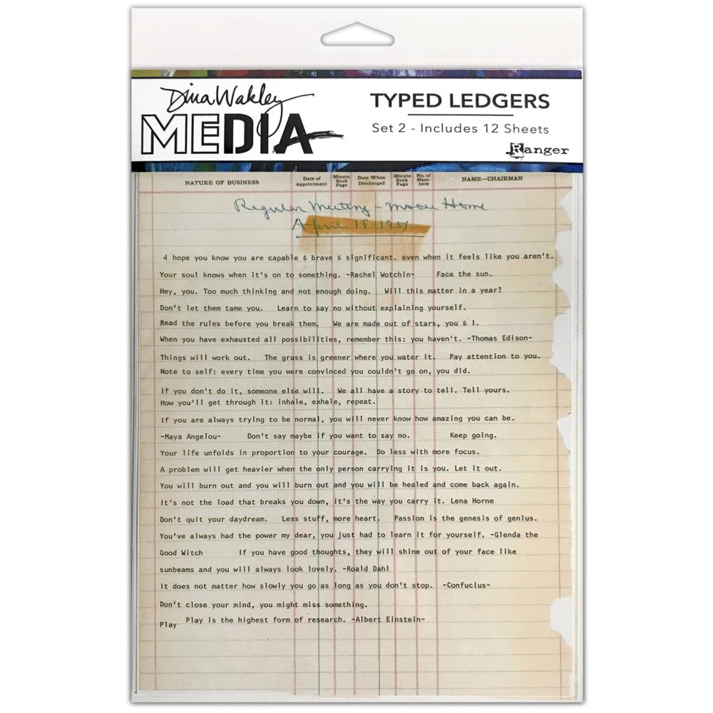 Dina Wakley Media Typed Ledgers - Set 2 - Crafty Divas
