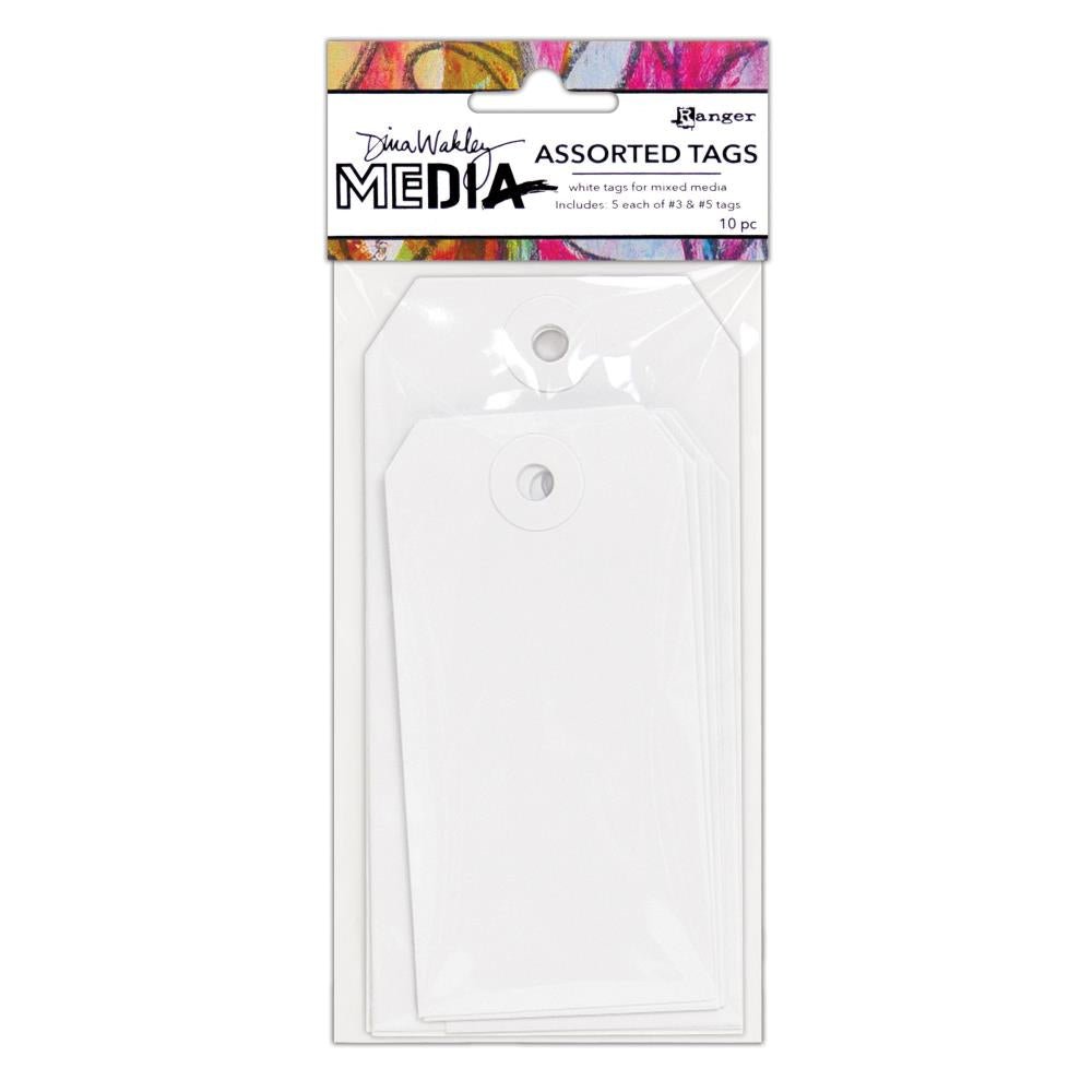 Dina Wakley Media White Tags - #3 & #5 - Crafty Divas