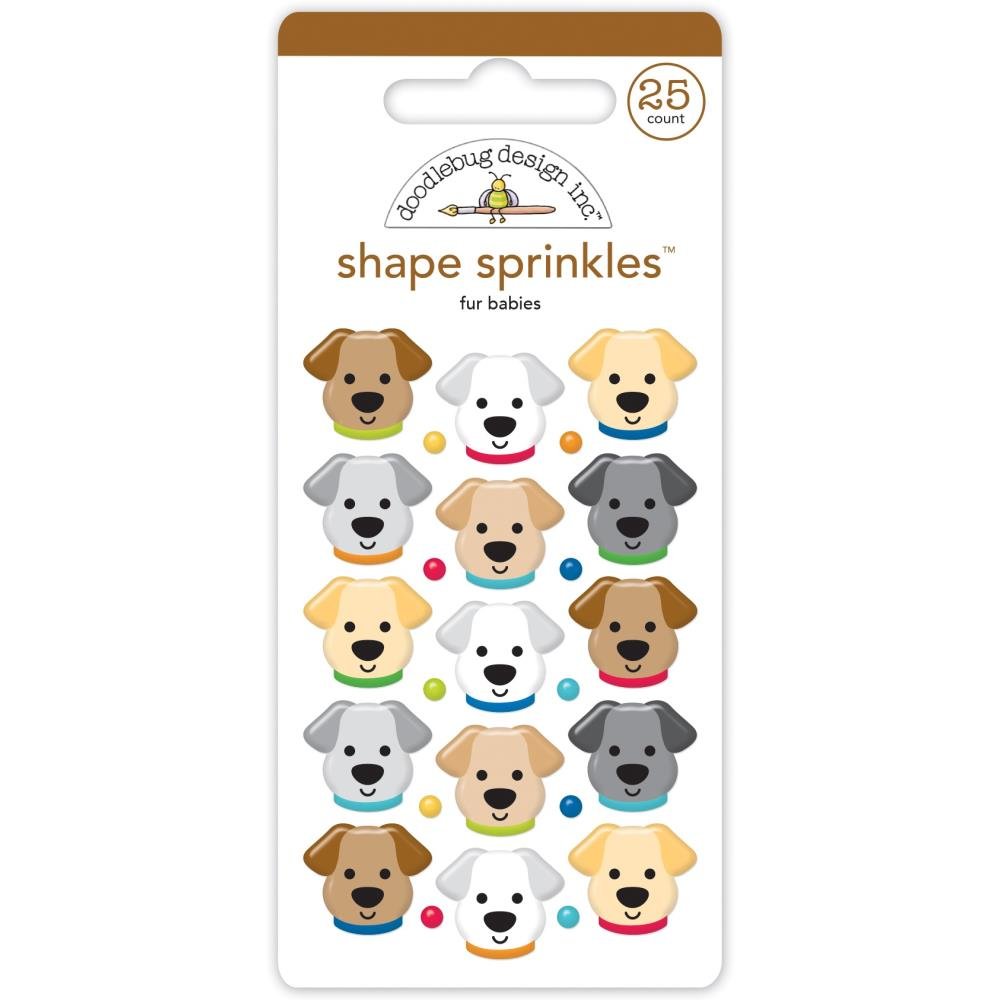 Doodlebug Sprinkles Adhesive Enamel Shapes - Fur Babies - Crafty Divas