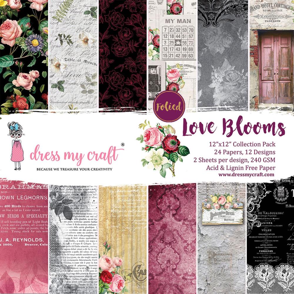 Dress My Craft Collection Pack 12x12 - Love Blooms - Crafty Divas