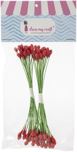 Dress My Craft Round Shape Wire Pollen - Red - Crafty Divas