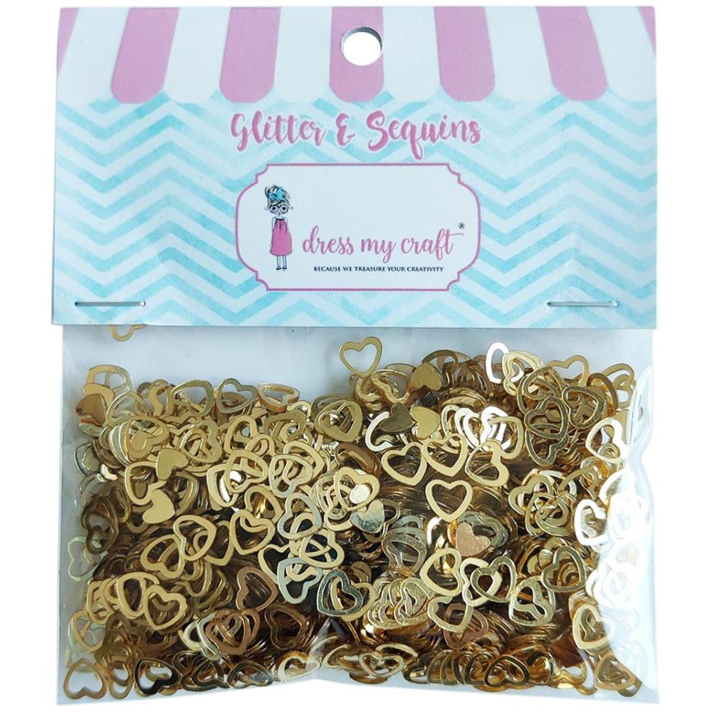 Dress My Craft Sequins - Golden Heart - Crafty Divas