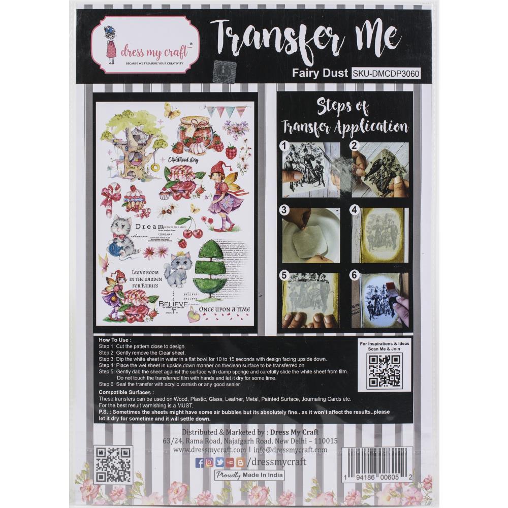 Dress My Craft Transfer Me Sheet A4 - Fairy Dust - Crafty Divas