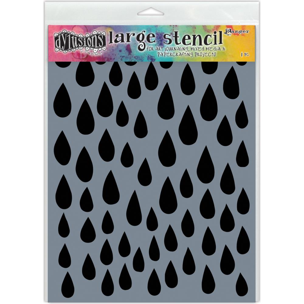 Dyan Reaveley's Dylusions Stencils 9 x 12 - Raindrops - Crafty Divas