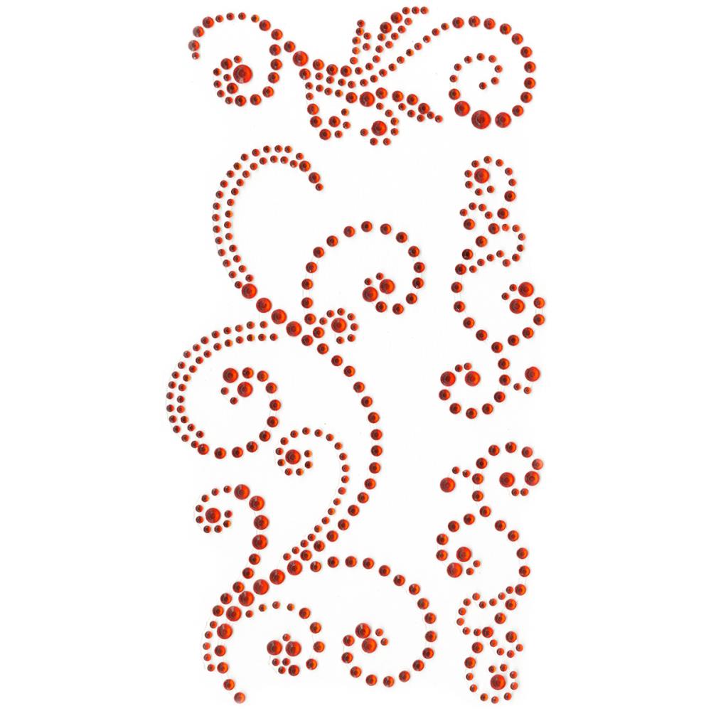 Eyelet Outlet Adhesive Jewel Swirls - Red - Crafty Divas
