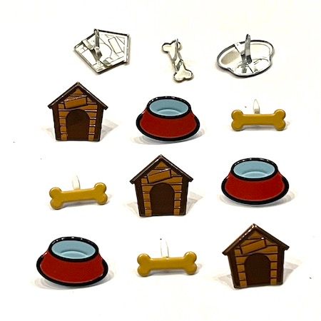Eyelet Outlet Shape Brads - Kennel Mix - Crafty Divas