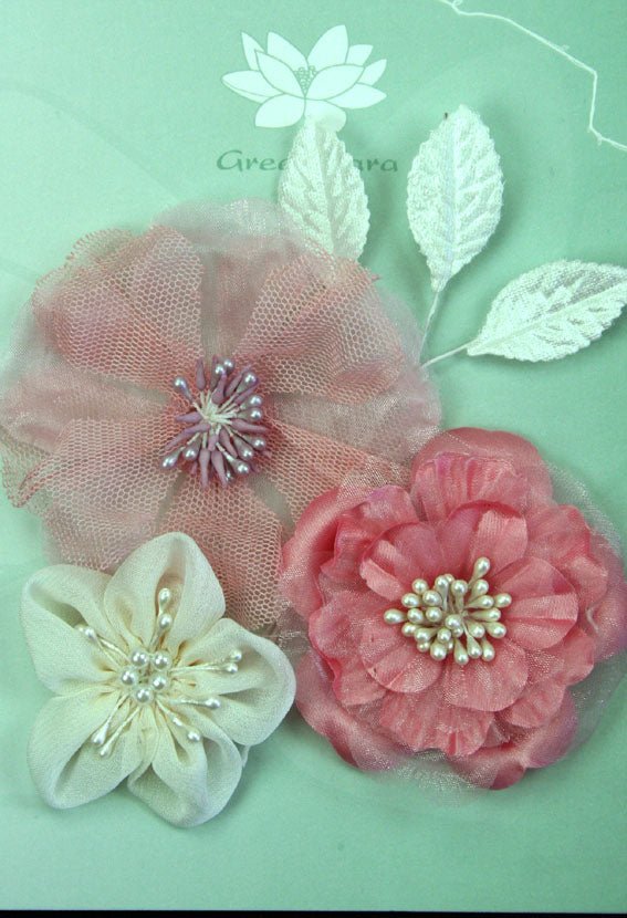 Fabric Flowers- Pink Fairy pack