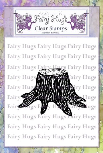 Fairy hugs - Clear Stamp - Tree Stump - Crafty Divas