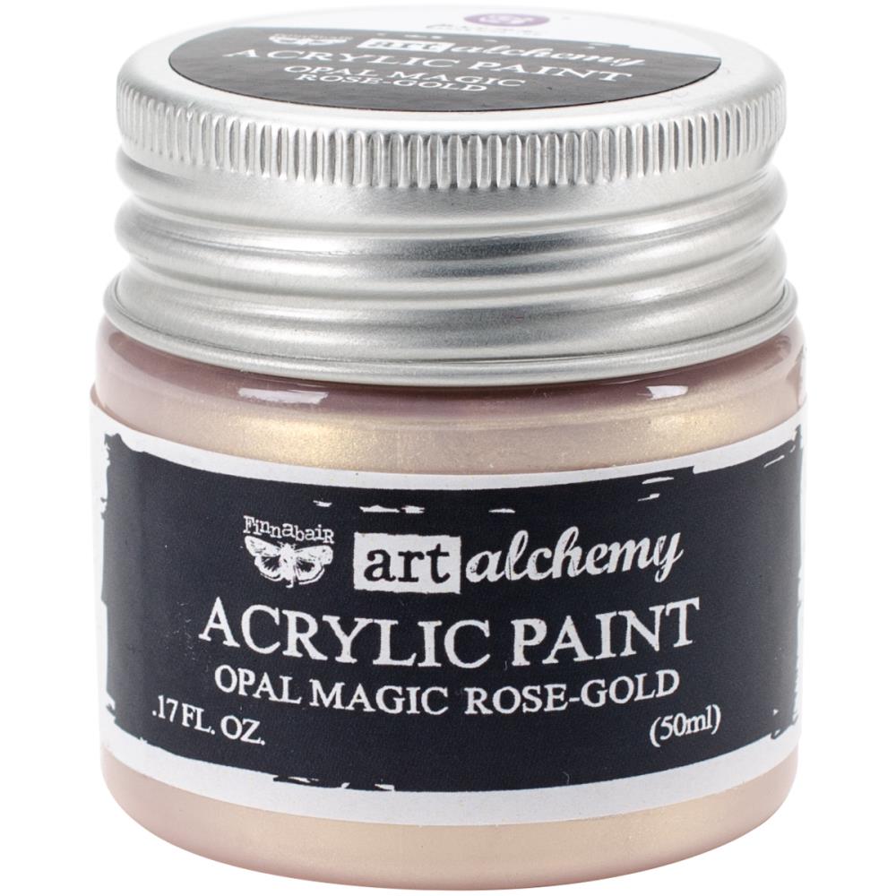 Finnabair Art Alchemy Acrylic Paint - Opal Magic Rose-Gold - Crafty Divas