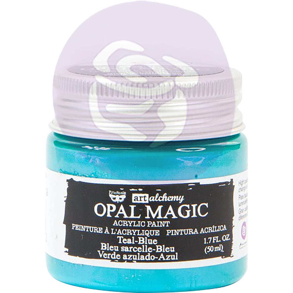 Finnabair Art Alchemy Opal Magic Acrylic Paint - Teal Blue - Crafty Divas