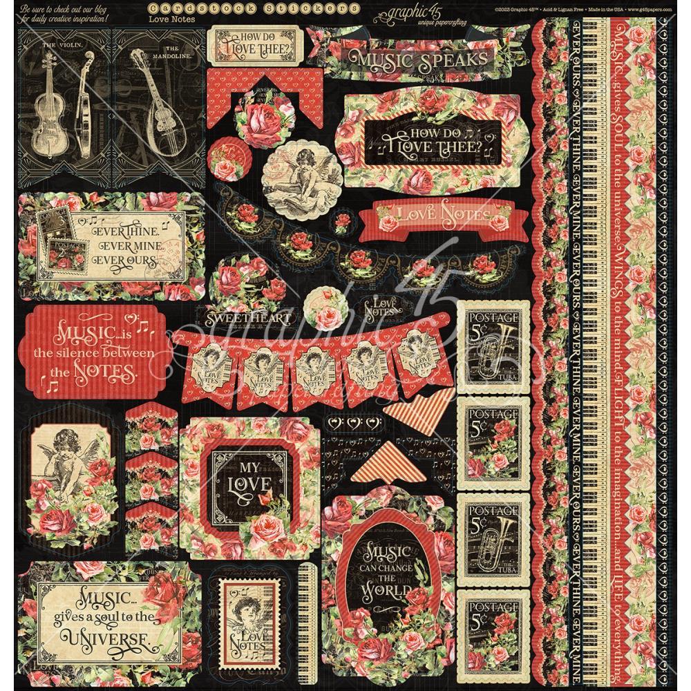 Graphic 45 - Deluxe Collector's Edition Pack 12x12 - Love Notes - Crafty Divas