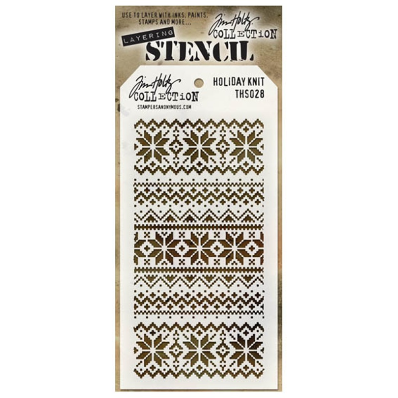 Tim Holtz - Layering Stencil - Holiday Knits