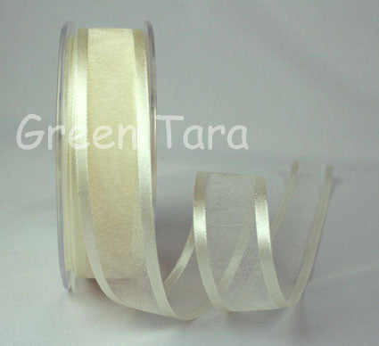 Satin edged Organza- Ivory