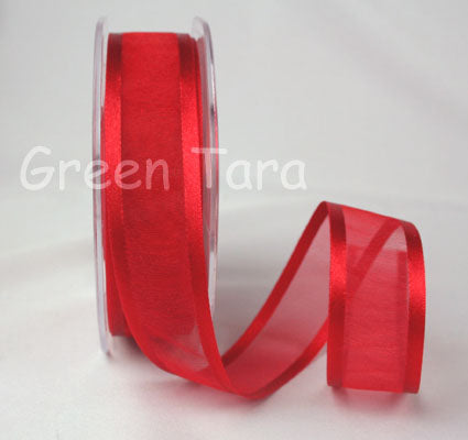 Satin edged Organza - Red