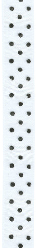 Ribbon Sheer White 'Black Swiss Dot'