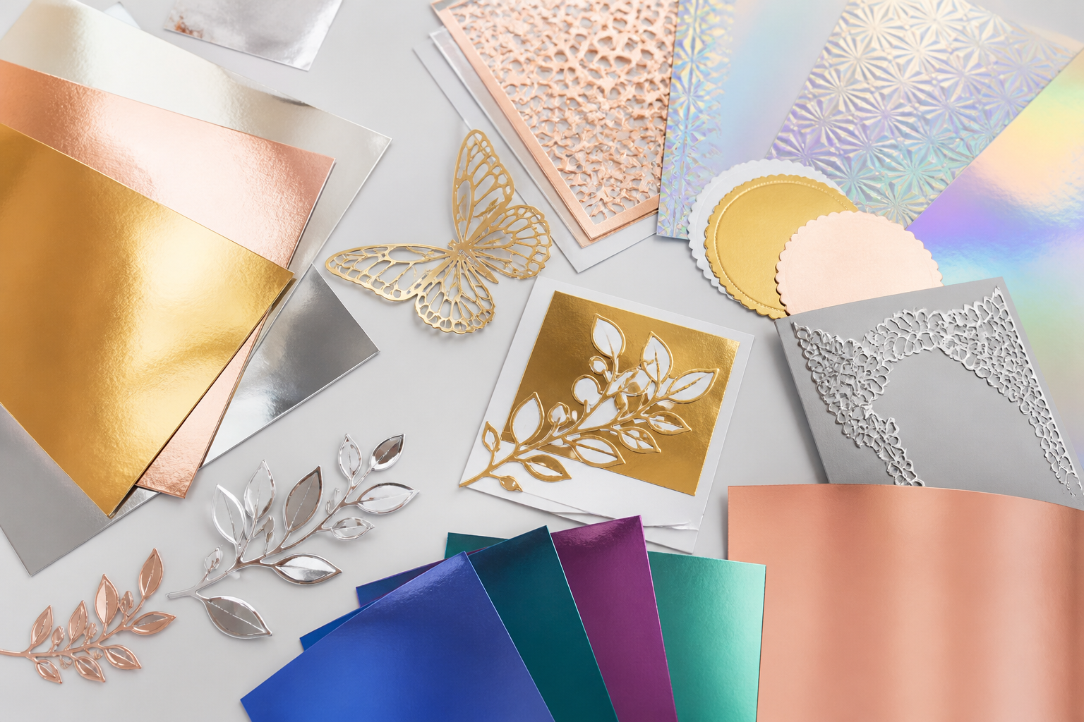 Foiled Cardstock, Mirror Board & Metallic Paper